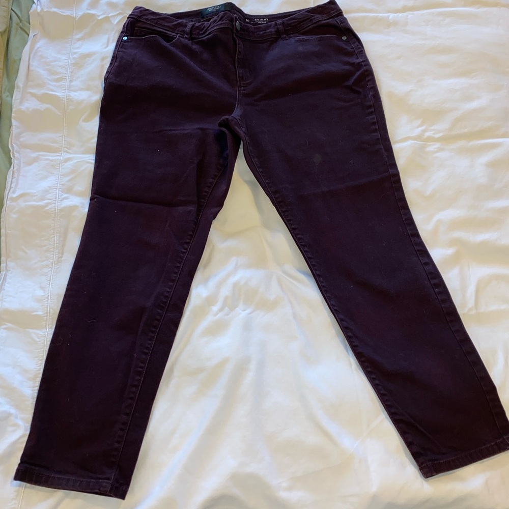 Simply Vera by Vera Wang Mid-Rise Skinny Purple jeans